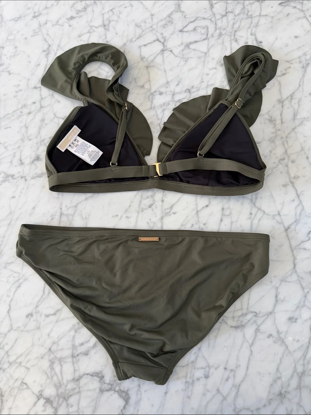 Michael Kors Ruffle Bikini Set Sz L